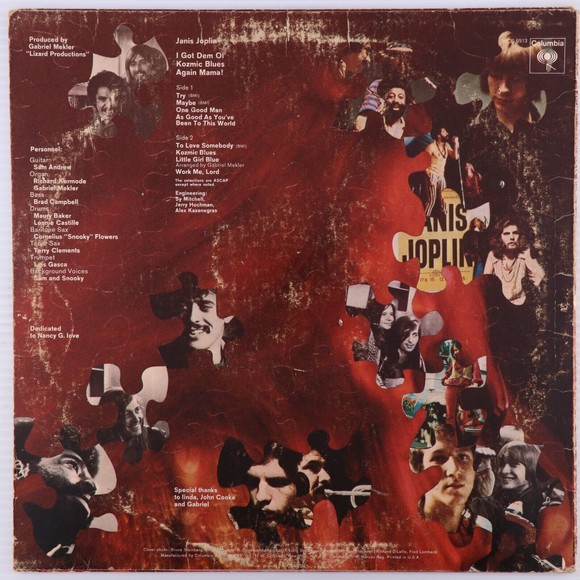 Janis Joplin, I Got Dem Ol' Kozmic Blues Again Mama! Reissue LP Record KCS 9913 - Picture 3 of 16